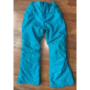 Lands End Squall Pants Youth Sz14 Black Grow-A-Longs Snow Ski Nylon Insulated